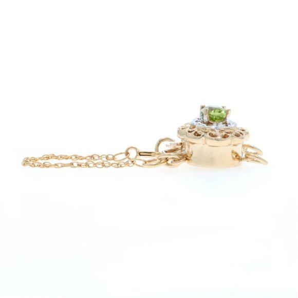 Richard Klein Peridot Dia Slide Charm Bracelet Clasp Yellow Gold 14k Findings - Picture 2 of 4